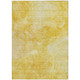 9' X 12' Gold And Yellow Nautical Washable Indoor Outdoor Area Rug