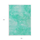 10' X 14' Teal Blue And Aqua Nautical Washable Indoor Outdoor Area Rug