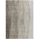 9' X 12' Taupe Brown And Ivory Ombre Washable Indoor Outdoor Area Rug