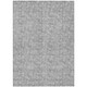 9' X 12' Silver And Ivory Floral Washable Indoor Outdoor Area Rug
