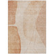5' X 8' Terra Cotta Orange And Copper Abstract Washable Indoor Outdoor Area Rug