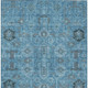 3' X 5' Sky Blue And Gray Oriental Washable Indoor Outdoor Area Rug