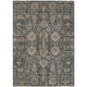 8' X 10' Gray Silver And Beige Oriental Washable Indoor Outdoor Area Rug
