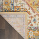 5' X 7' Yellow And Ivory Floral Medallion Area Rug