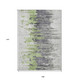 9' X 12' Green And Silver Abstract Washable Indoor Outdoor Area Rug