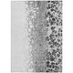 3' X 5' Gray Silver And Charcoal Abstract Washable Indoor Outdoor Area Rug