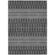 10' X 14' Gray Silver And Charcoal Tribal Washable Indoor Outdoor Area Rug