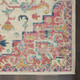 8' Pink And Ivory Southwestern Distressed Runner Rug