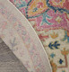 5' Pink And Ivory Southwestern Distressed Round Rug