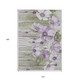 10' X 14' Purple And Lavender Floral Washable Indoor Outdoor Area Rug