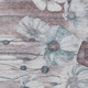 5' X 8' Teal Blue Aqua And Ivory Floral Washable Indoor Outdoor Area Rug