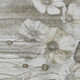 9' X 12' Taupe Ivory And Tan Floral Washable Indoor Outdoor Area Rug