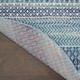 5' Navy Blue And Ivory Southwestern Round Rug
