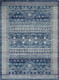 4' X 6' Navy Blue And Ivory Tribal Area Rug