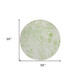 8' Green And Ivory Round Floral Washable Indoor Outdoor Area Rug