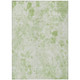 10' X 14' Green And Ivory Floral Washable Indoor Outdoor Area Rug