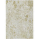 3' X 5' Khaki Beige And Tan Floral Washable Indoor Outdoor Area Rug