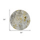 8' Taupe Ivory And Tan Round Floral Washable Indoor Outdoor Area Rug