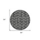 8' Black Gray And Ivory Round Geometric Washable Indoor Outdoor Area Rug