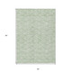 5' X 8' Mint Green Artichoke Green And Ivory Geometric Washable Indoor Outdoor Area Rug
