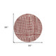 8' Burgundy And Ivory Round Striped Washable Indoor Outdoor Area Rug