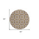 8' Chocolate Ivory And Gold Round Floral Medallion Washable Indoor Outdoor Area Rug