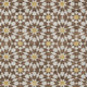 8' X 10' Chocolate Ivory And Gold Floral Medallion Washable Indoor Outdoor Area Rug