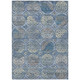 8' X 10' Navy Blue And Sky Blue Trellis Washable Indoor Outdoor Area Rug