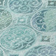 8' X 10' Teal Blue And Aqua Trellis Washable Indoor Outdoor Area Rug