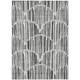 3' X 5' Gray Ivory And Charcoal Abstract Washable Indoor Outdoor Area Rug