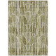 10' X 14' Olive Green Brown And Beige Abstract Washable Indoor Outdoor Area Rug