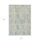 8' X 10' Sage Artichoke Green And Gold Abstract Washable Indoor Outdoor Area Rug