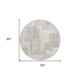 8' Beige Tan And Taupe Round Abstract Washable Indoor Outdoor Area Rug