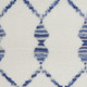 5' X 7' Ivory And Blue Geometric Area Rug