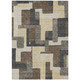 3' X 5' Brown And Taupe Abstract Washable Indoor Outdoor Area Rug