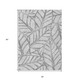 3' X 5' Gray And Silver Floral Washable Indoor Outdoor Area Rug