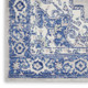 6' X 9' Blue And Gray Floral Area Rug