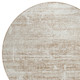 8' Beige Taupe And Ivory Round Abstract Washable Indoor Outdoor Area Rug