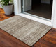 3' X 5' Brown Beige And Taupe Abstract Washable Indoor Outdoor Area Rug