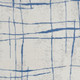 5' X 7' Ivory And Blue Geometric Distressed Area Rug