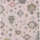8' X 10' Pink Ivory And Chocolate Floral Washable Indoor Outdoor Area Rug