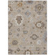 10' X 14' Taupe Silver And Gray Floral Washable Indoor Outdoor Area Rug