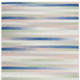 4' X 6' Ivory Blue And Green Striped Distressed Area Rug