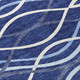 9' X 12' Navy Blue And Denim Blue Abstract Washable Indoor Outdoor Area Rug