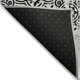 3' X 5' Black And Ivory Medallion Washable Indoor Outdoor Area Rug