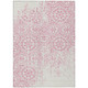 5' X 8' Pink And Ivory Medallion Washable Indoor Outdoor Area Rug