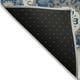 10' X 14' Navy Blue And Taupe Floral Medallion Washable Indoor Outdoor Area Rug