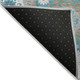 9' X 12' Teal Blue Taupe And Gray Floral Medallion Washable Indoor Outdoor Area Rug