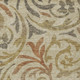8' X 10' Beige Taupe And Copper Floral Washable Indoor Outdoor Area Rug