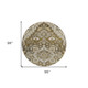 8' Brown Beige And Taupe Round Oriental Washable Indoor Outdoor Area Rug